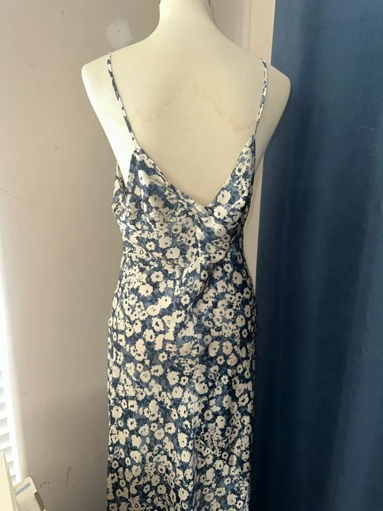 Open Edit Elegant Floral Satin Slip Dress NWT Size Large - Picture 3 of 11